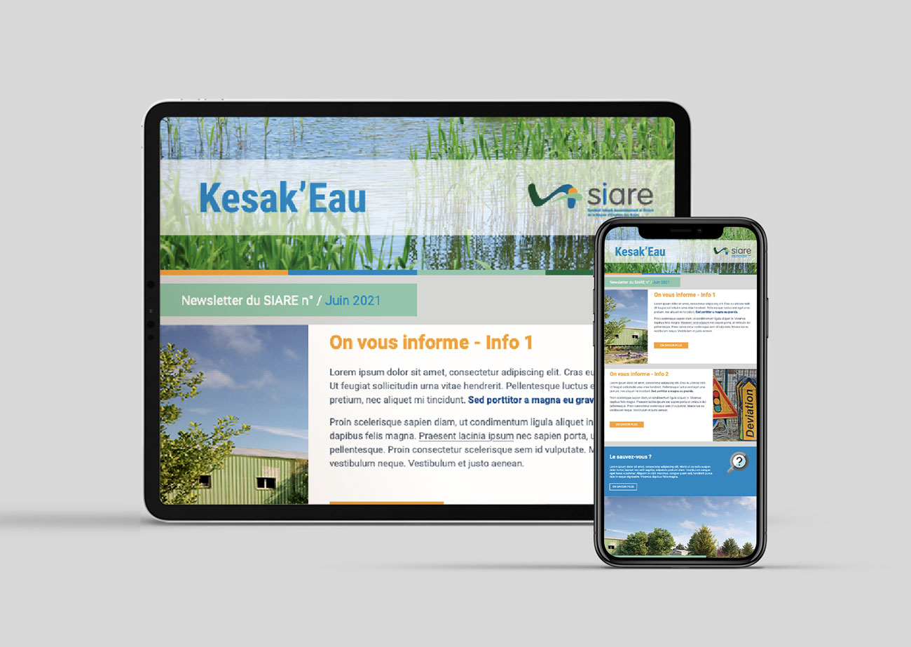 Mockup Newsletter Kesak'Eau - SIARE @markedia